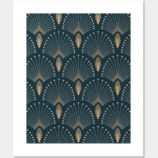 Art deco geometric pattern Posters and Art